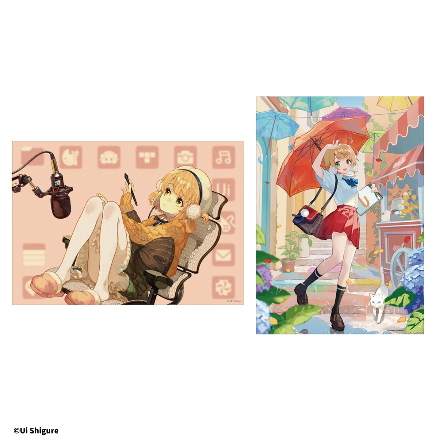 【預購】時雨羽衣Art Cafe|【日版】A3 透光海報兩張套組 A(繪師:左、Lowro)