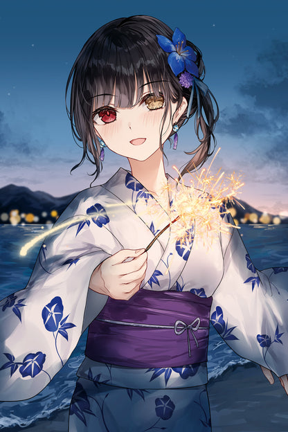 【預購】 《ASLE》小惡魔毛毯 / 花火浴衣毛毯