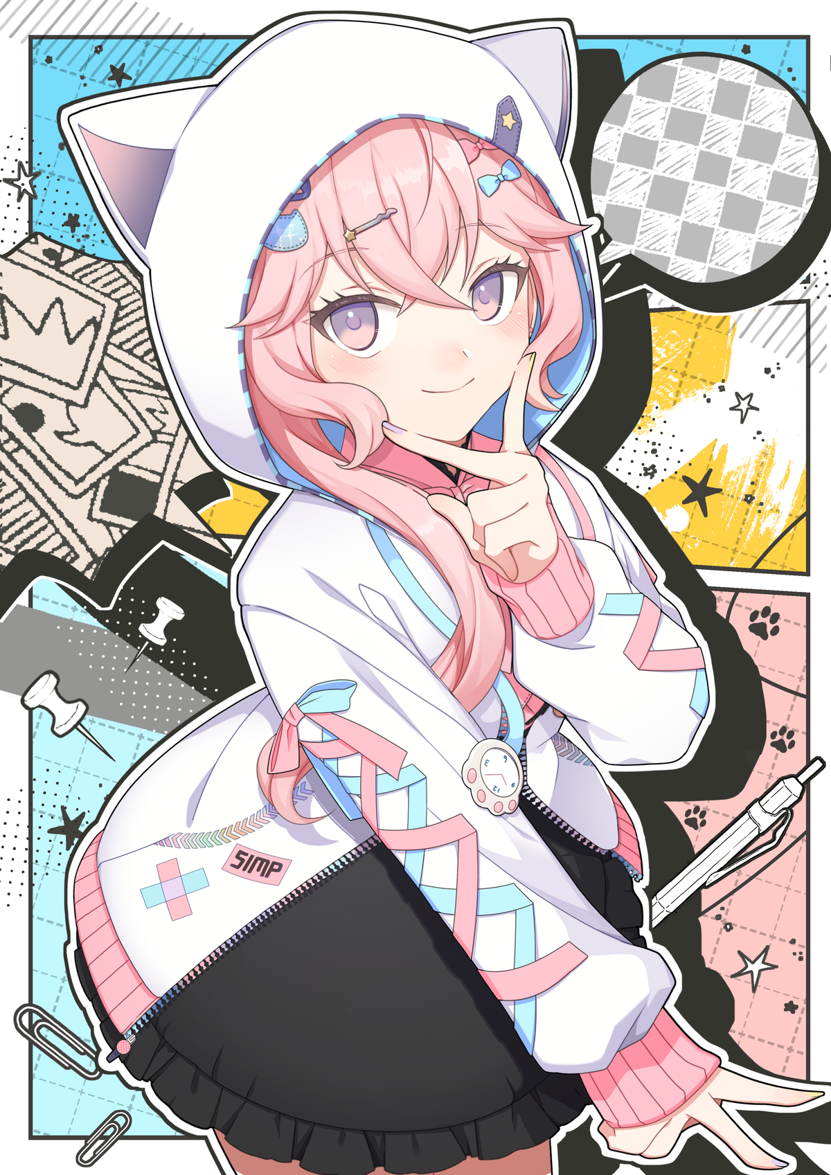 陽葵眠猫 Fan Art — 貓耳連帽造型